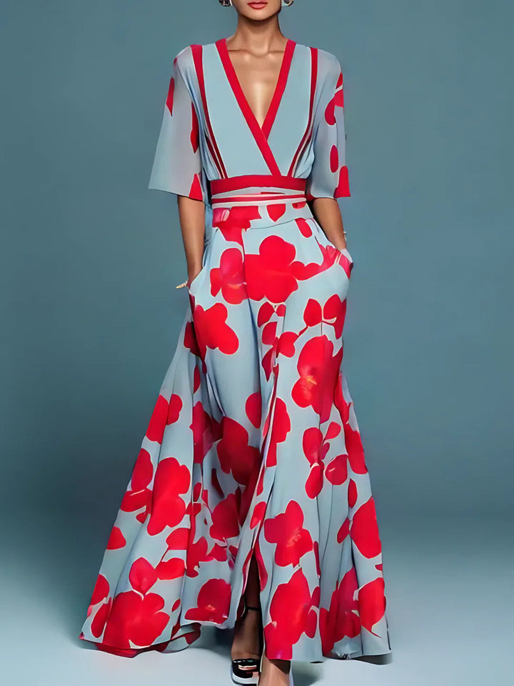 Angelica ™ | Graceful Floral Wrap Dress