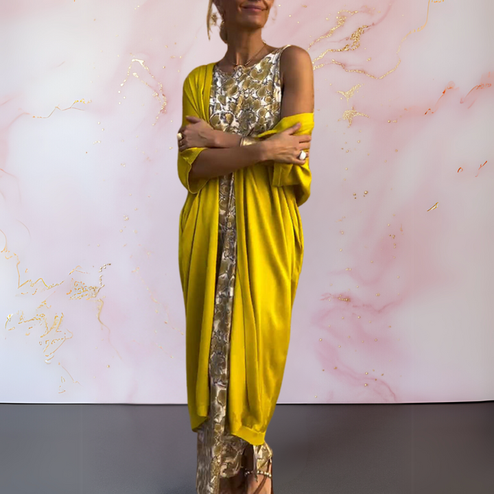 Celeste™ | Graceful Dress with Coordinated Vest