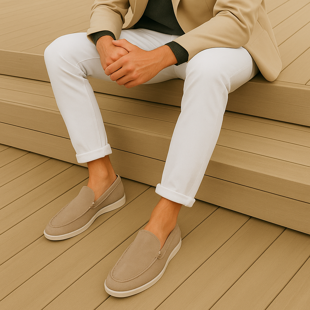 Luxury suede loafers