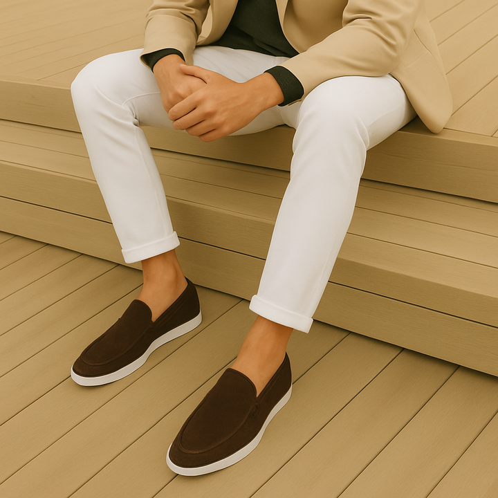 Luxury suede loafers