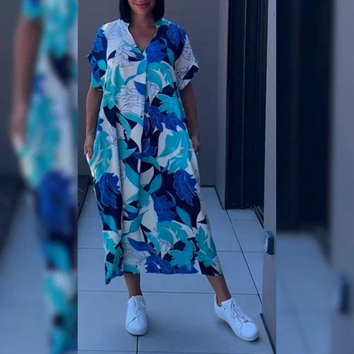 Maribelle™ – Flowing Floral Midi Dress
