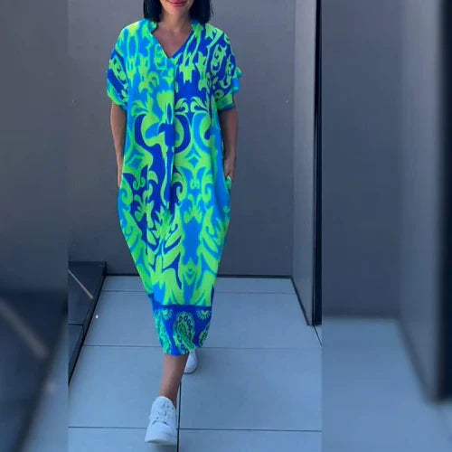 Maribelle™ – Flowing Floral Midi Dress