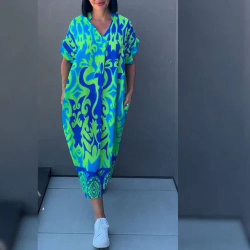 Maribelle™ – Flowing Floral Midi Dress