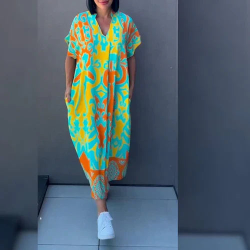 Maribelle™ – Flowing Floral Midi Dress